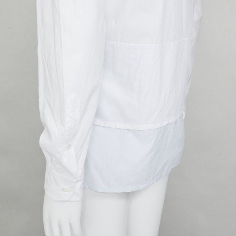Raf Simons RAF SIMONS white extended layered hem deconstructed shirt EU44 S Size US M / EU 48-50 / 2 - 8 Thumbnail