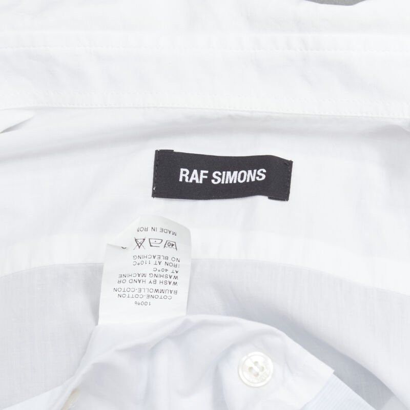 Raf Simons RAF SIMONS white extended layered hem deconstructed shirt EU44 S Size US M / EU 48-50 / 2 - 10 Thumbnail