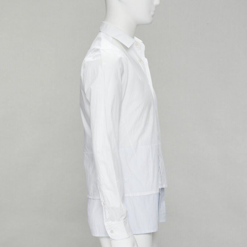 Raf Simons RAF SIMONS white extended layered hem deconstructed shirt EU44 S Size US M / EU 48-50 / 2 - 4 Thumbnail