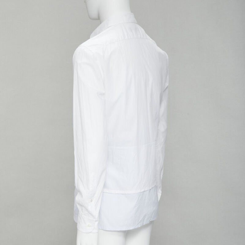 Raf Simons RAF SIMONS white extended layered hem deconstructed shirt EU44 S Size US M / EU 48-50 / 2 - 6 Thumbnail
