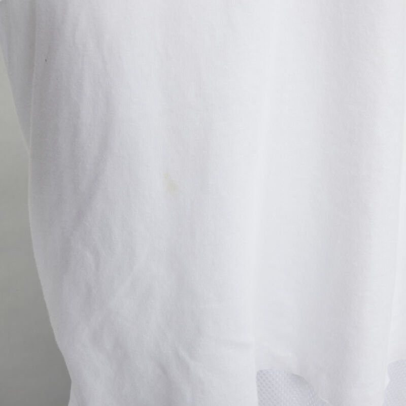 Comme des Garcons COMME DES GARCONS HOMME PLUS 2015 white deconstructed fishnet hem tshirt M Size US M / EU 48-50 / 2 - 9 Thumbnail