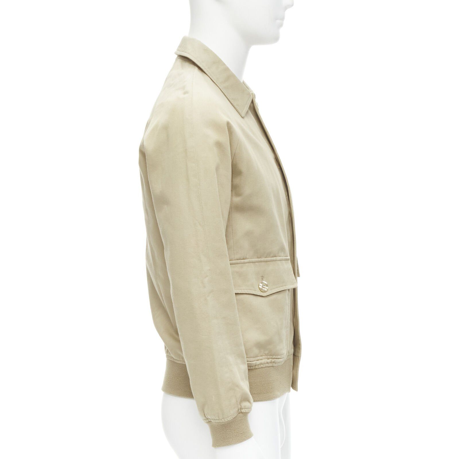 A.P.C. APC beige classic raglan sleeves flap pocket bomber jacket XS Size US XS / EU 42 / 0 - 5 Thumbnail