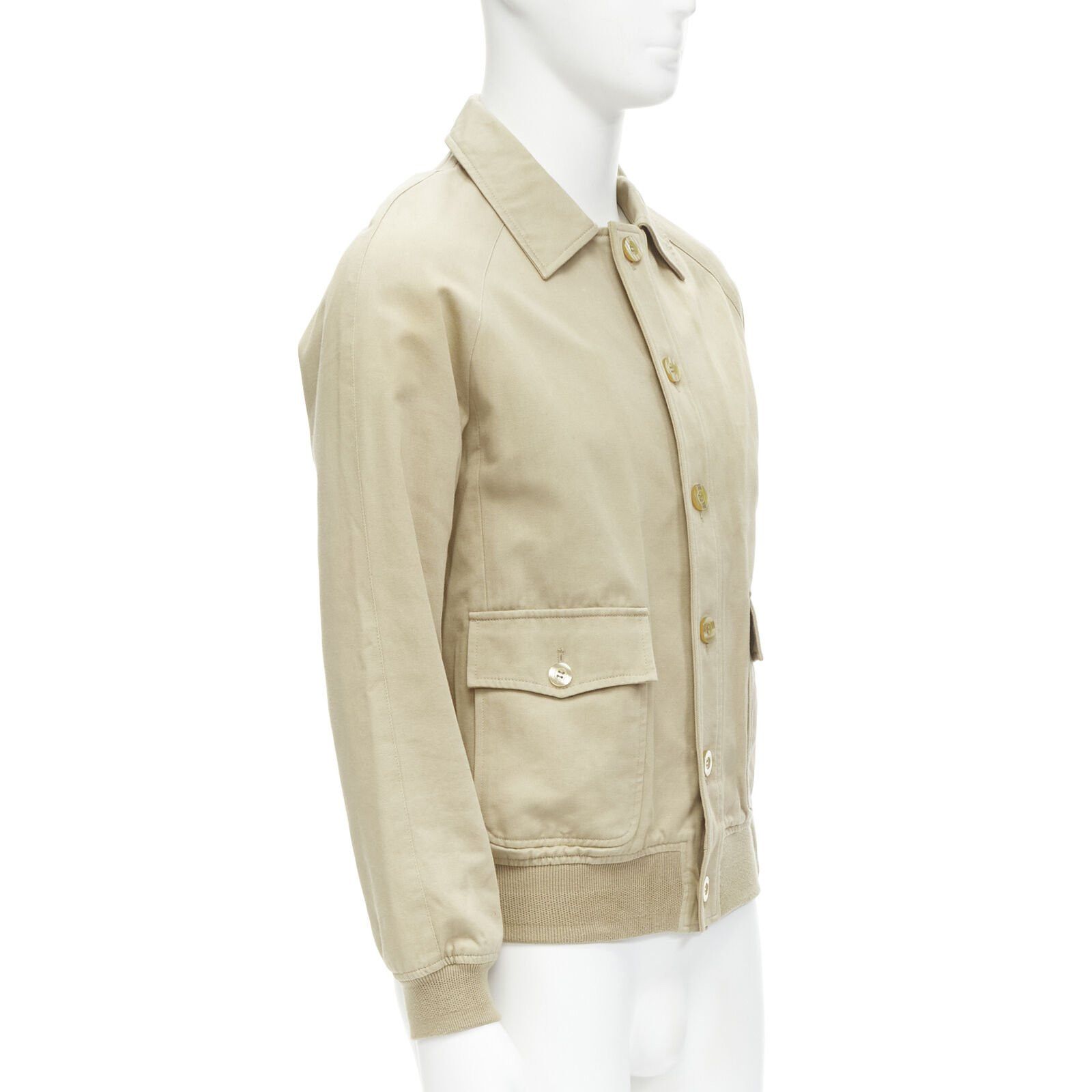 A.P.C. APC beige classic raglan sleeves flap pocket bomber jacket XS Size US XS / EU 42 / 0 - 4 Thumbnail