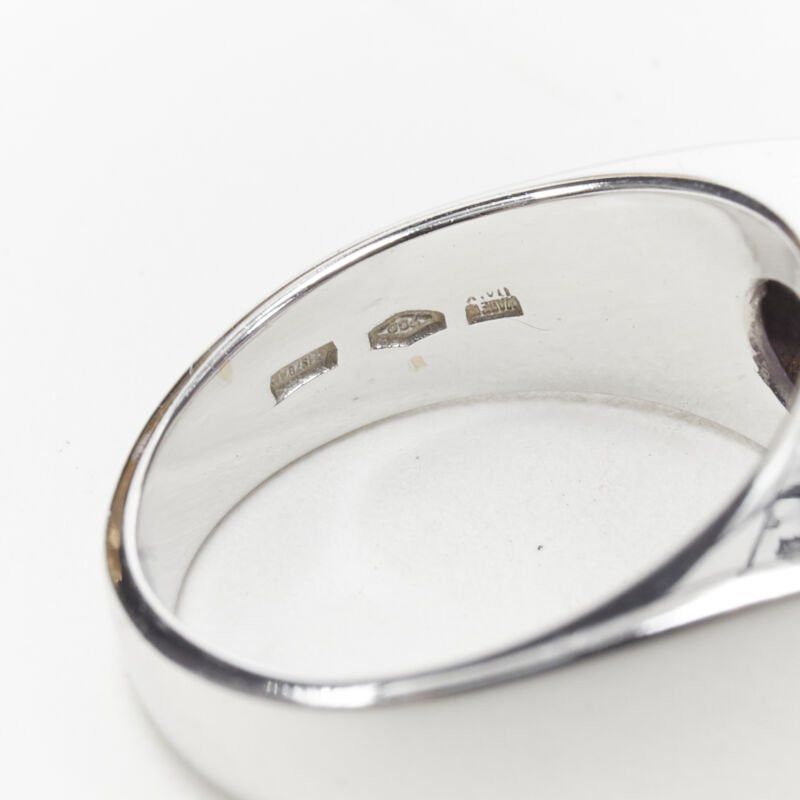 Bvlgari vintage BVLGARI JEWELLERY Amethyst stone silver curved ring Size ONE SIZE - 7 Thumbnail