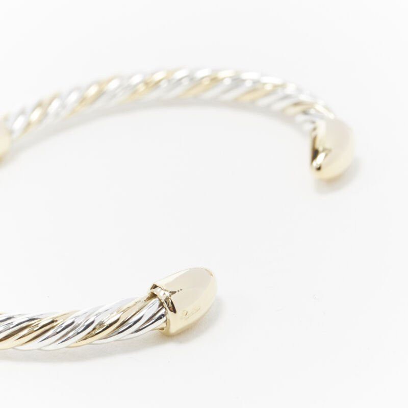 Bvlgari vintage BVLGARI JEWELLERY 18k white yellow gold twist bangle cuff bracelet Size ONE SIZE - 7 Thumbnail