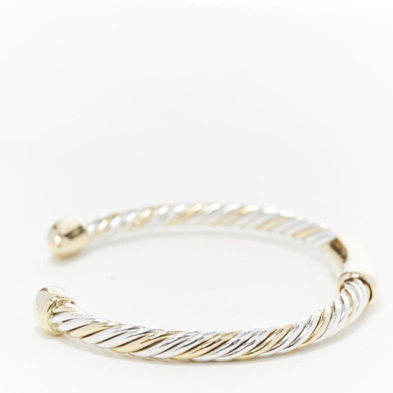 Bvlgari vintage BVLGARI JEWELLERY 18k yellow white gold twist bangle cuff bracelet Size ONE SIZE - 3 Thumbnail