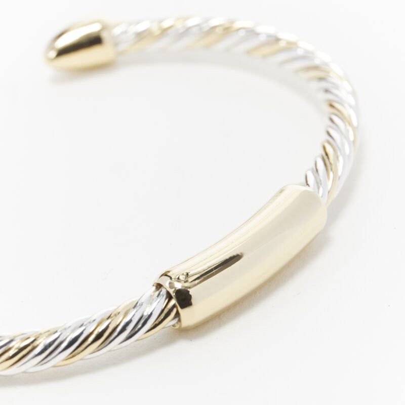 Bvlgari vintage BVLGARI JEWELLERY 18k yellow white gold twist bangle cuff bracelet Size ONE SIZE - 6 Thumbnail