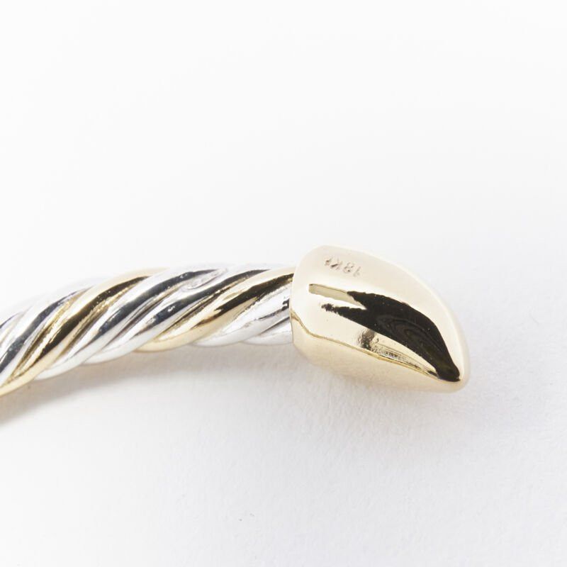 Bvlgari vintage BVLGARI JEWELLERY 18k yellow white gold twist bangle cuff bracelet Size ONE SIZE - 8 Thumbnail