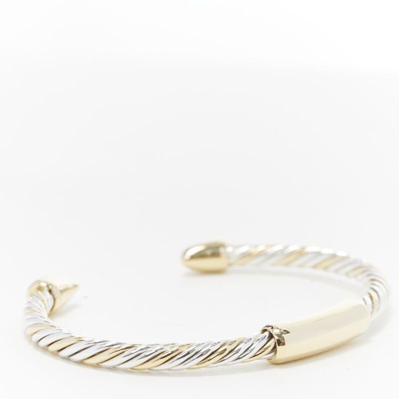 Bvlgari vintage BVLGARI JEWELLERY 18k yellow white gold twist bangle cuff bracelet Size ONE SIZE - 2 Thumbnail