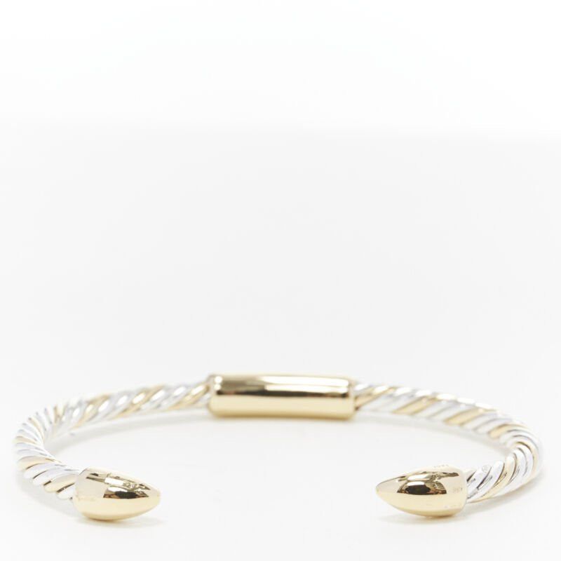Bvlgari vintage BVLGARI JEWELLERY 18k yellow white gold twist bangle cuff bracelet Size ONE SIZE - 4 Thumbnail