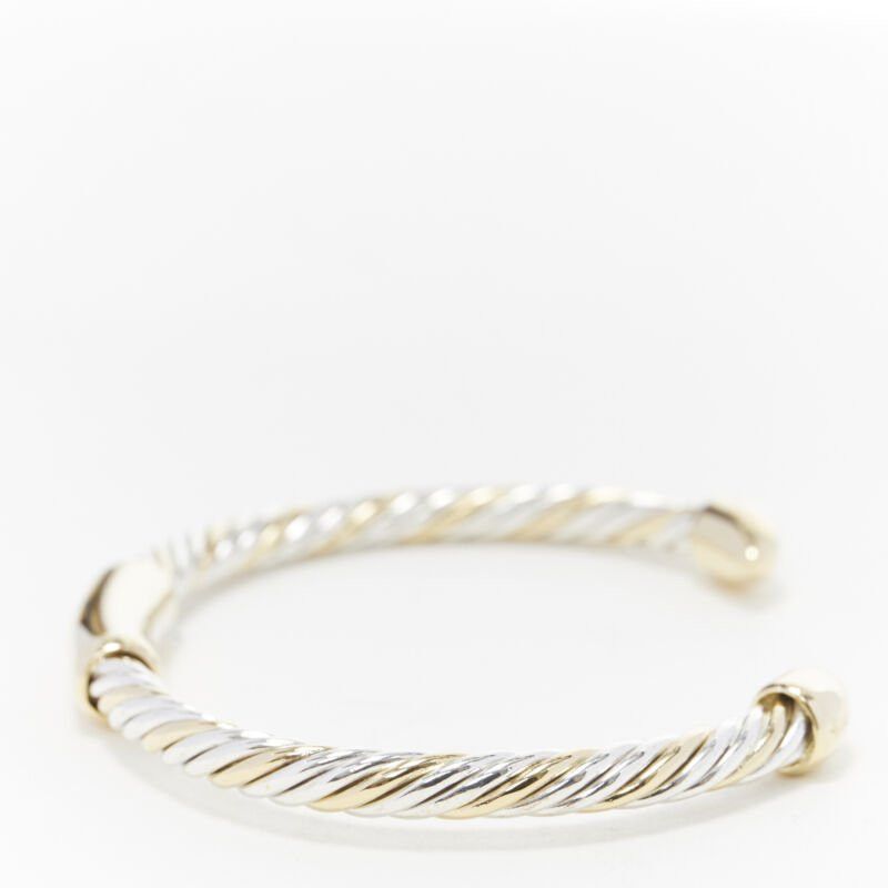 Bvlgari vintage BVLGARI JEWELLERY 18k yellow white gold twist bangle cuff bracelet Size ONE SIZE - 5 Thumbnail