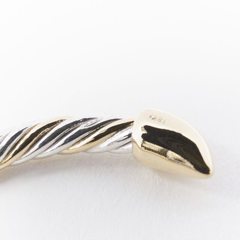 Bvlgari vintage BVLGARI JEWELLERY 18k yellow white gold twist bangle cuff bracelet Size ONE SIZE - 9 Thumbnail