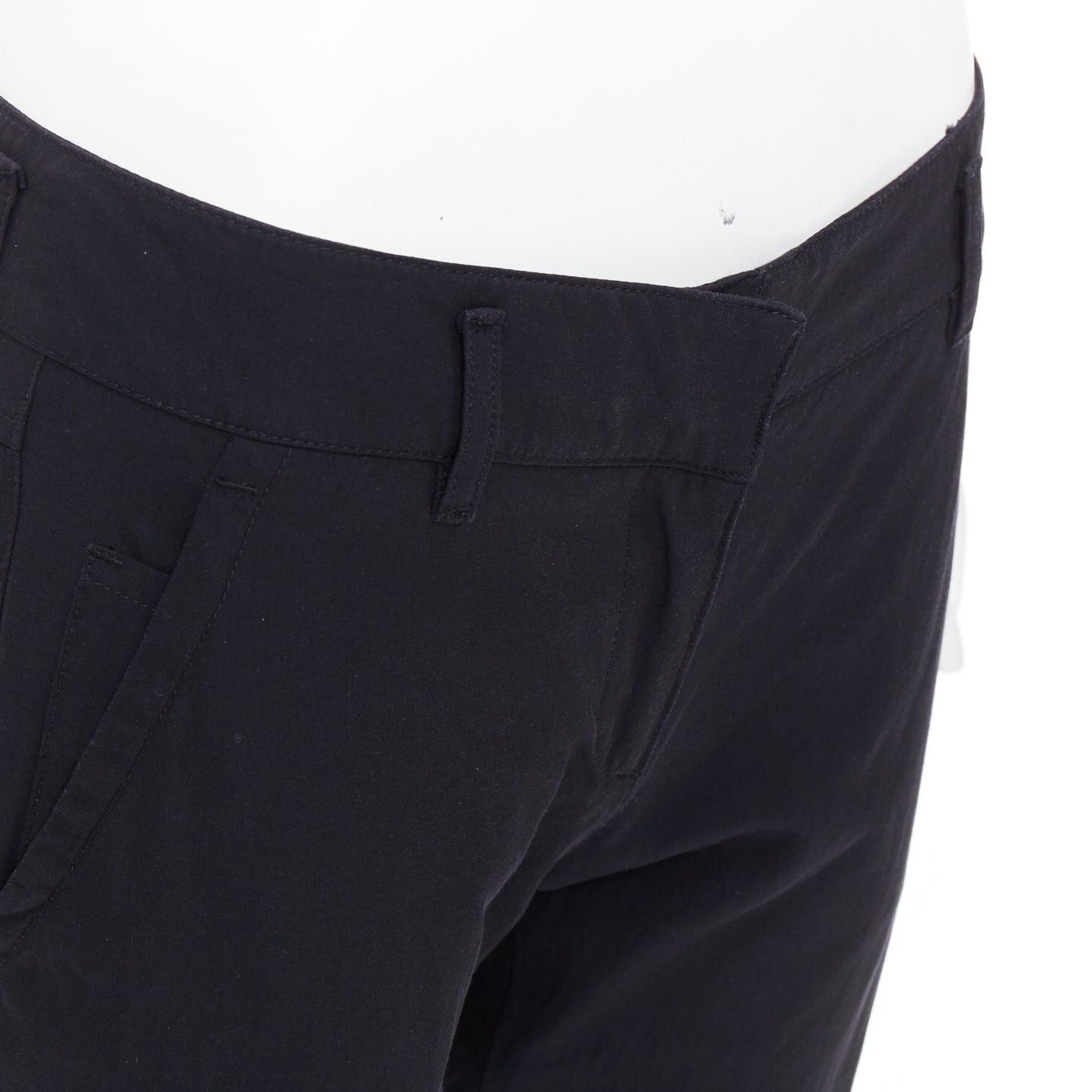 Prada PRADA 2007 Vintage Linea Rossa black logo cropped shorts IT40 S Size 27" / US 4 / IT 40 - 7 Thumbnail