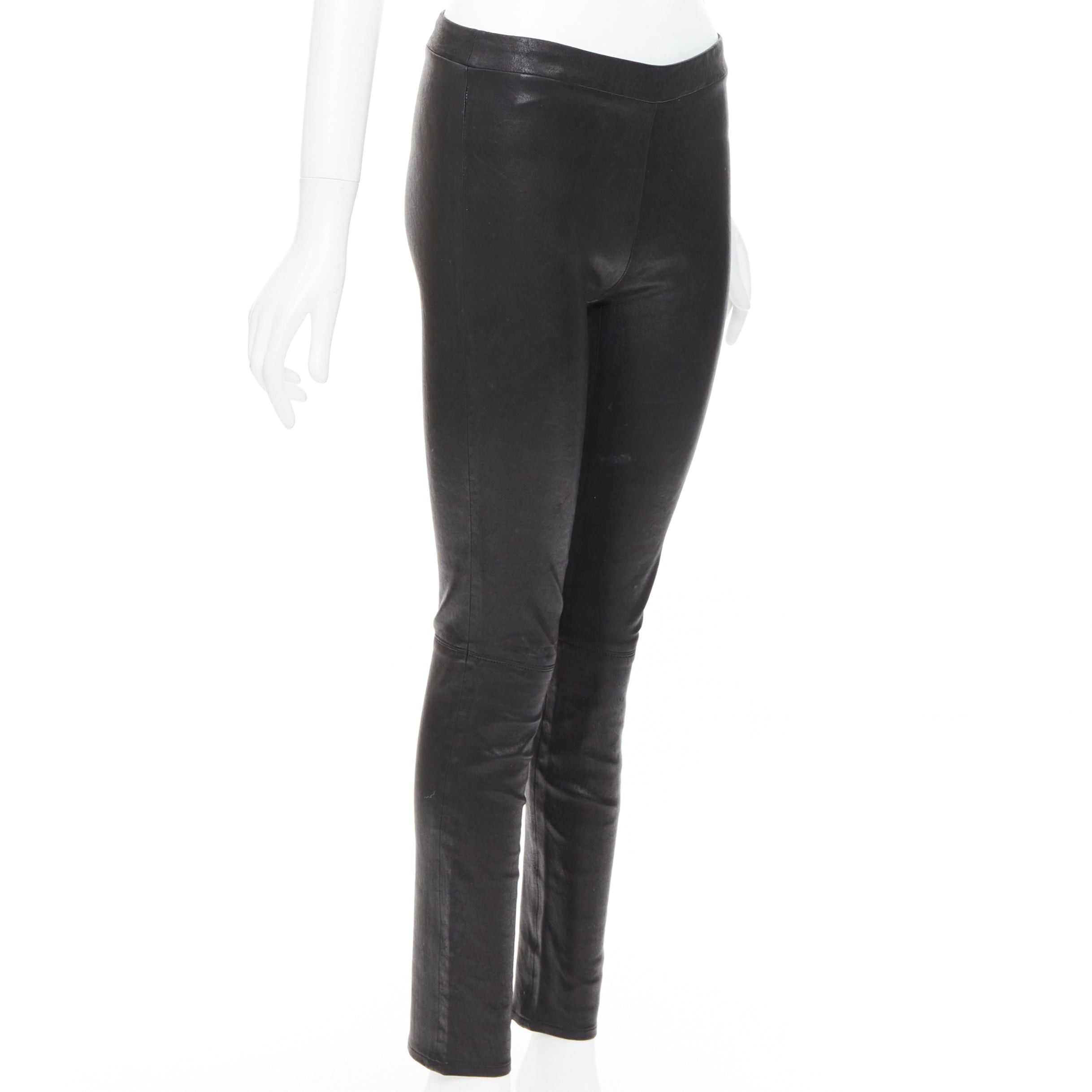 J Brand J BRAND black lambskin leather panelled legging pants S Size 27" / US 4 / IT 40 - 3 Thumbnail