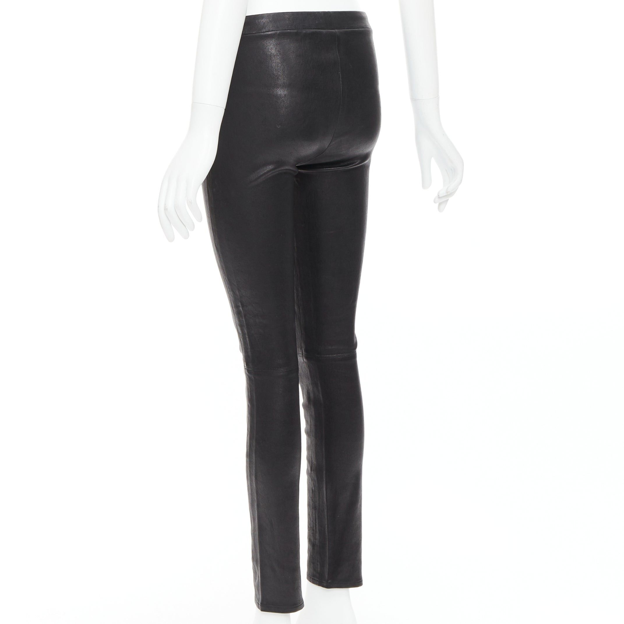 J Brand J BRAND black lambskin leather panelled legging pants S Size 27" / US 4 / IT 40 - 6 Thumbnail