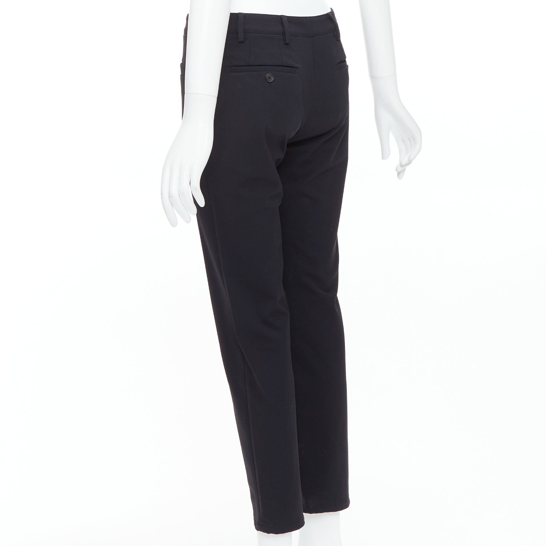 Prada PRADA 2015 black twill horizontal pockets tapered trousers IT40 S Size 27" / US 4 / IT 40 - 6 Thumbnail