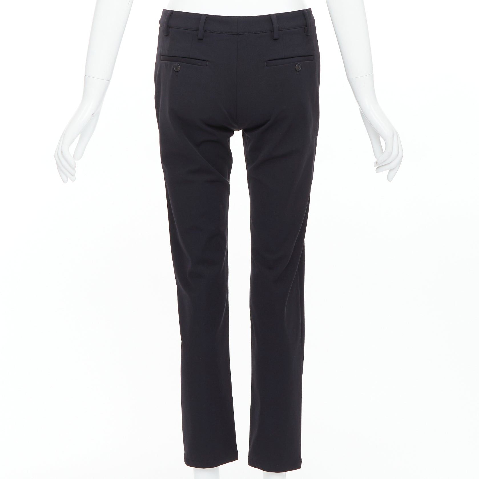 Prada PRADA 2015 black twill horizontal pockets tapered trousers IT40 S Size 27" / US 4 / IT 40 - 5 Thumbnail