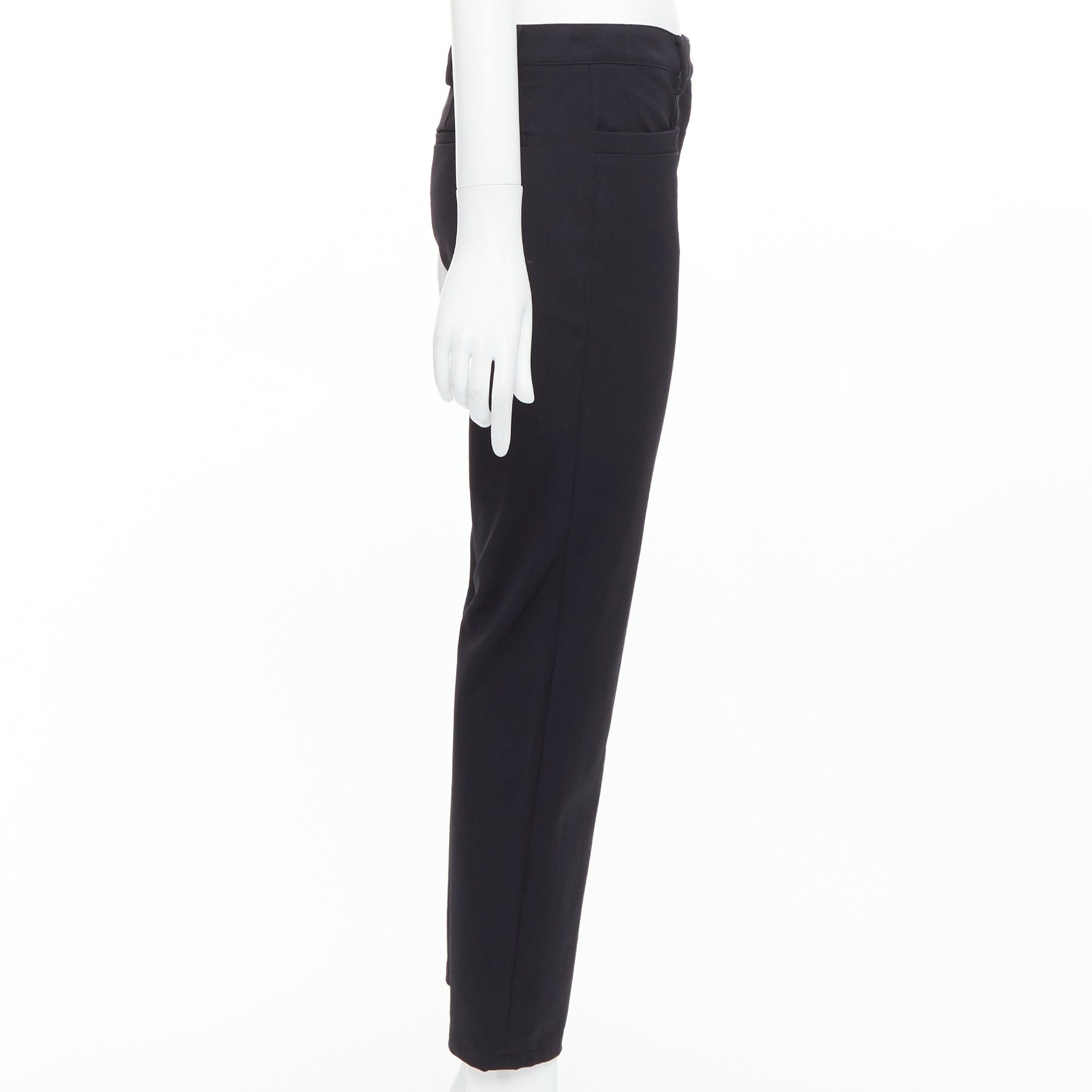 Prada PRADA 2015 black twill horizontal pockets tapered trousers IT40 S Size 27" / US 4 / IT 40 - 4 Thumbnail