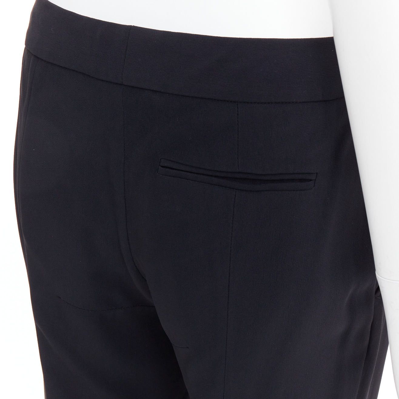 Alexander McQueen ALEXANDER MCQUEEN 2011 black mid waist flare cropped trousers Size 26" / US 2 / IT 38 - 7 Thumbnail