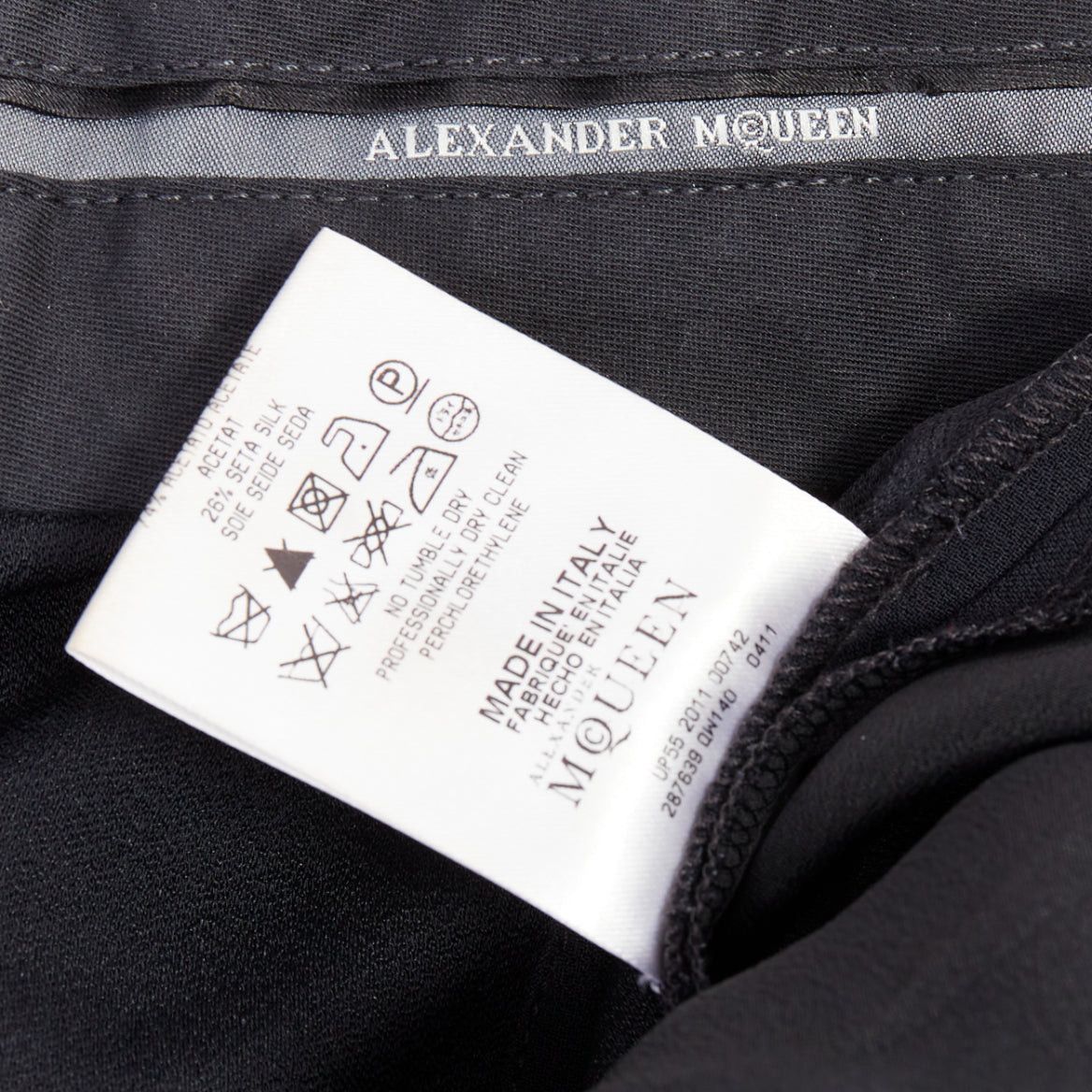 Alexander McQueen ALEXANDER MCQUEEN 2011 black mid waist flare cropped trousers Size 26" / US 2 / IT 38 - 8 Thumbnail