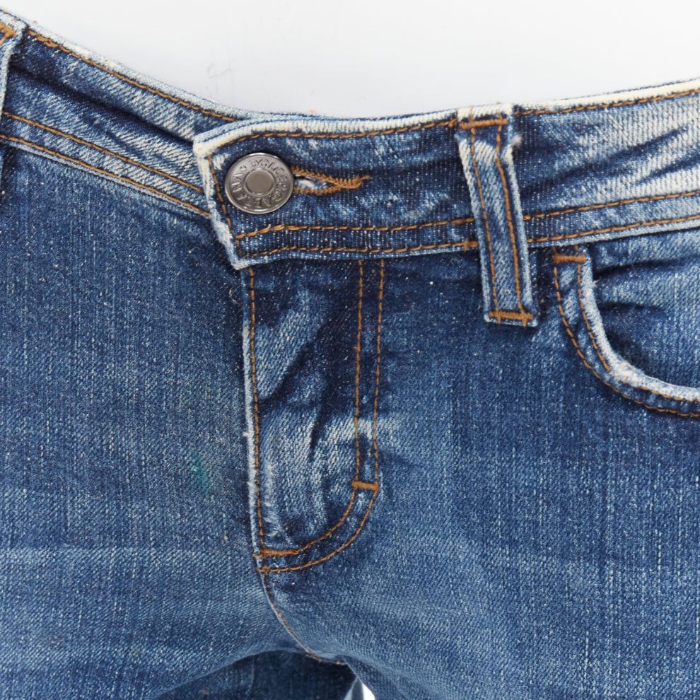 Dolce & Gabbana DOLCE GABBANA blue washed distressed matte logo plate jeans IT40 S Size 27" / US 4 / IT 40 - 7 Thumbnail