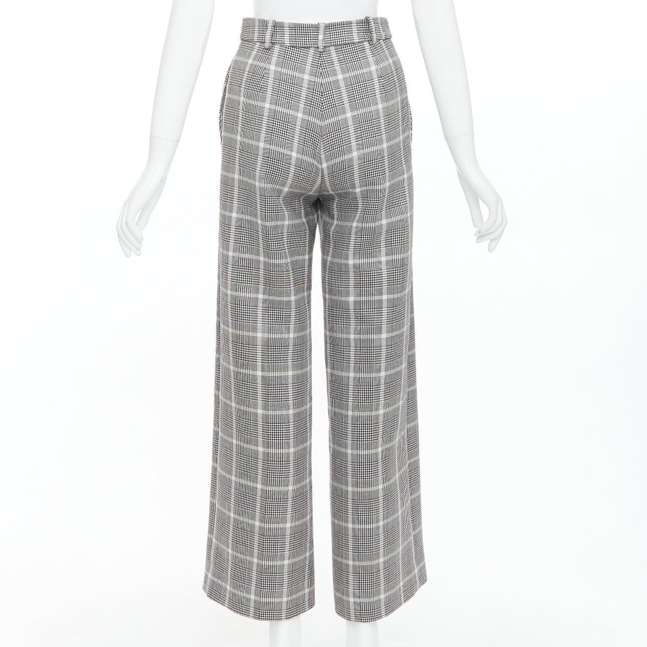 Stella McCartney STELLA MCCARTNEY grey white houndstooth checkered wide leg pants IT36 XXS Size 25" / US 0 / IT 36 - 5 Thumbnail