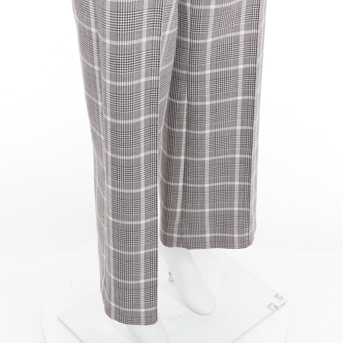 Stella McCartney STELLA MCCARTNEY grey white houndstooth checkered wide leg pants IT36 XXS Size 25" / US 0 / IT 36 - 7 Thumbnail