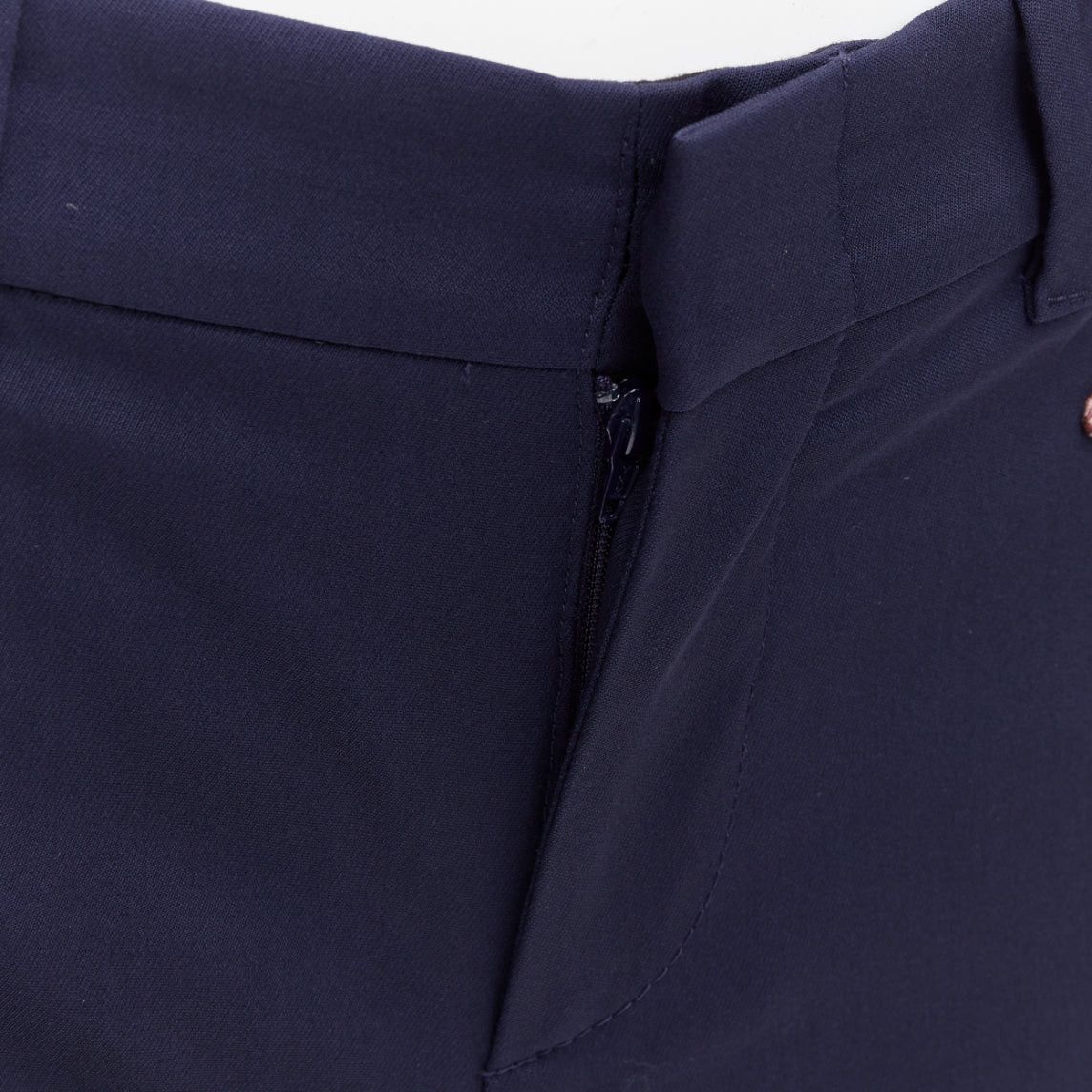 Gucci GUCCI Alessandro Michele 2017 navy bee embroidered flared pants IT38 XS Size 26" / US 2 / IT 38 - 8 Thumbnail