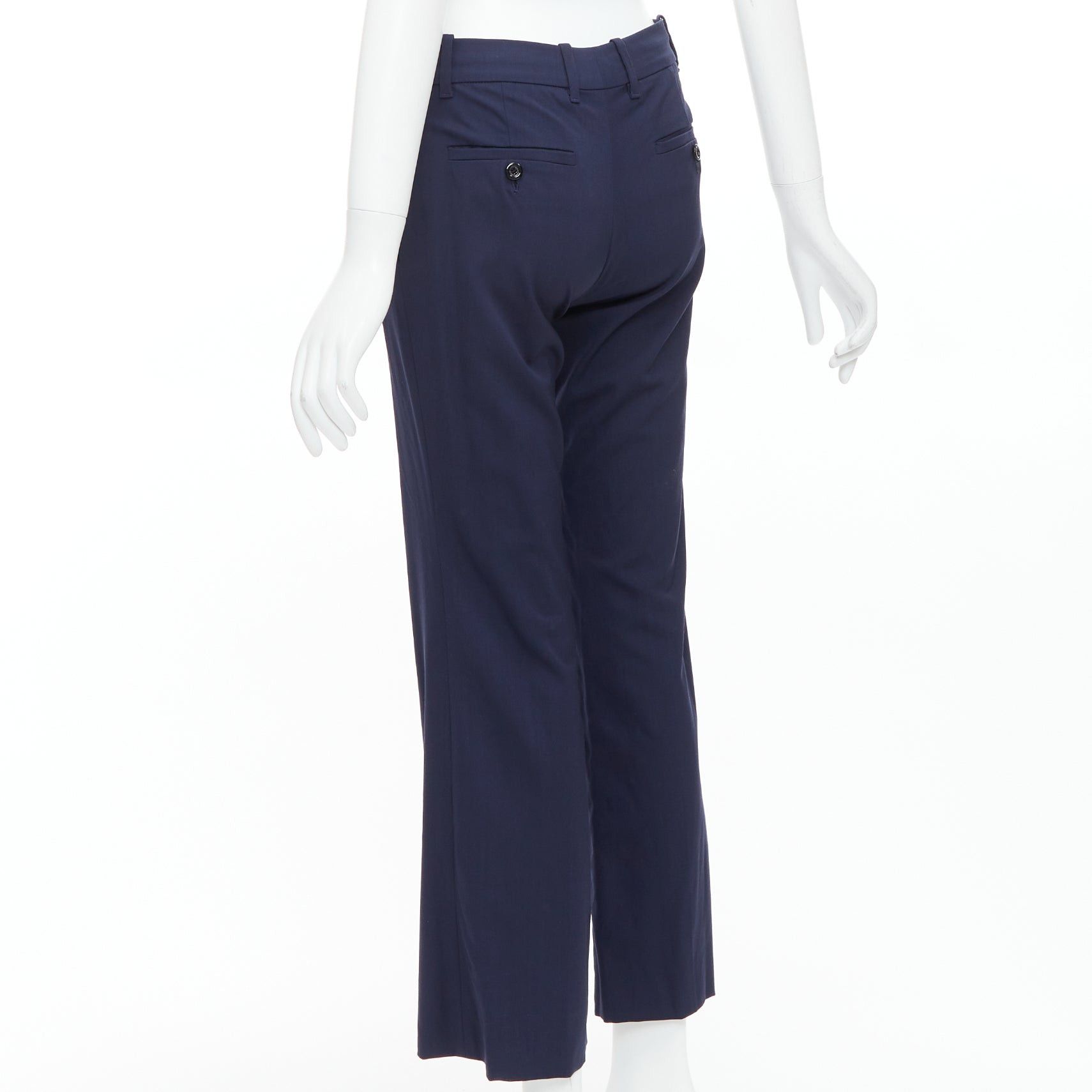 Gucci GUCCI Alessandro Michele 2017 navy bee embroidered flared pants IT38 XS Size 26" / US 2 / IT 38 - 6 Thumbnail