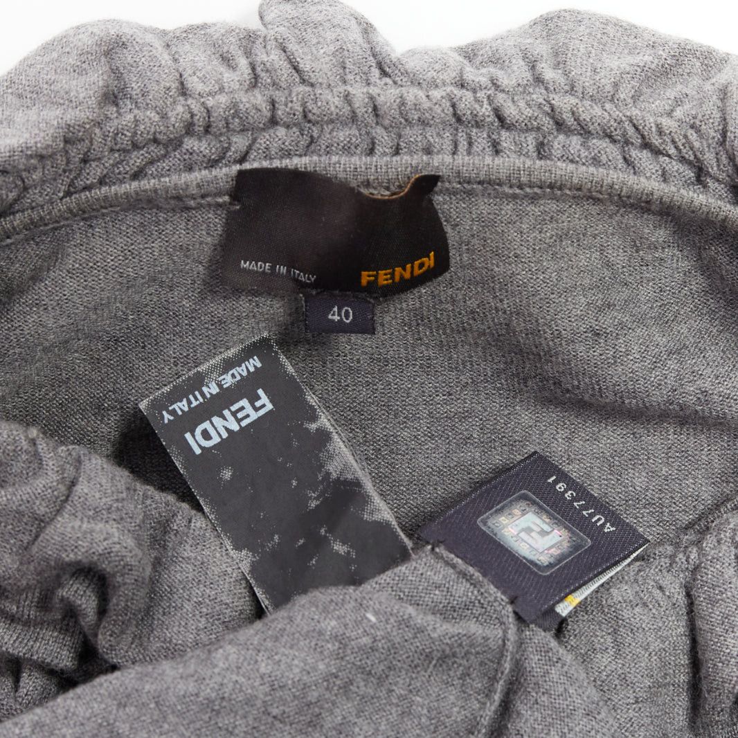 Fendi FENDI Vintage grey extrafine wool ruffle collar pleated sweater IT40 S Size S / US 4 / IT 40 - 8 Thumbnail