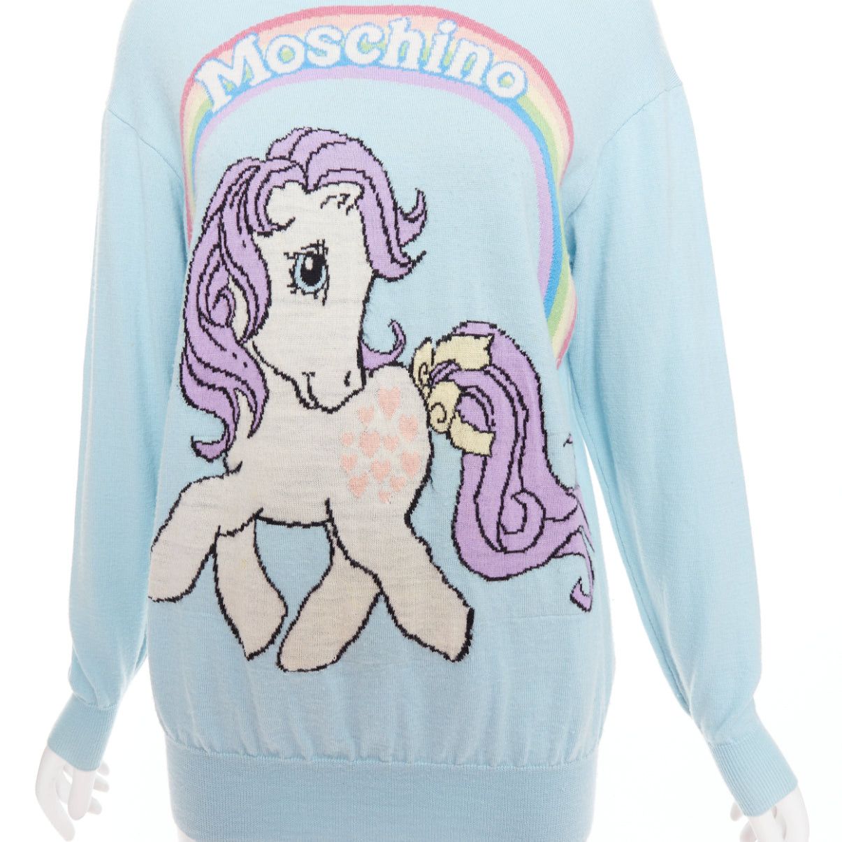 Moschino MOSCHINO Jeremy Scott My Little Pony blue logo rainbow sweater S Size S / US 4 / IT 40 - 7 Thumbnail