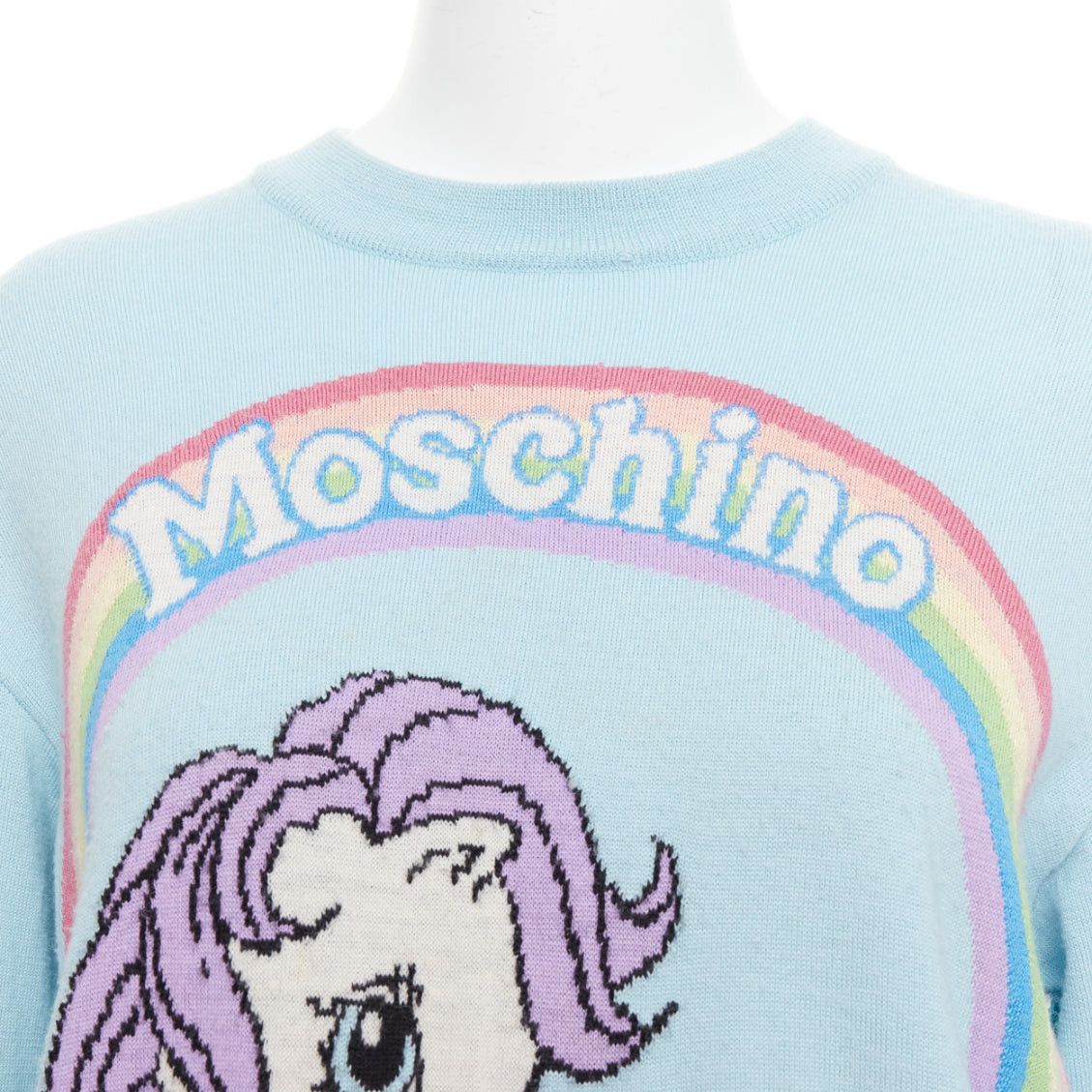 Moschino MOSCHINO Jeremy Scott My Little Pony blue logo rainbow sweater S Size S / US 4 / IT 40 - 2 Thumbnail