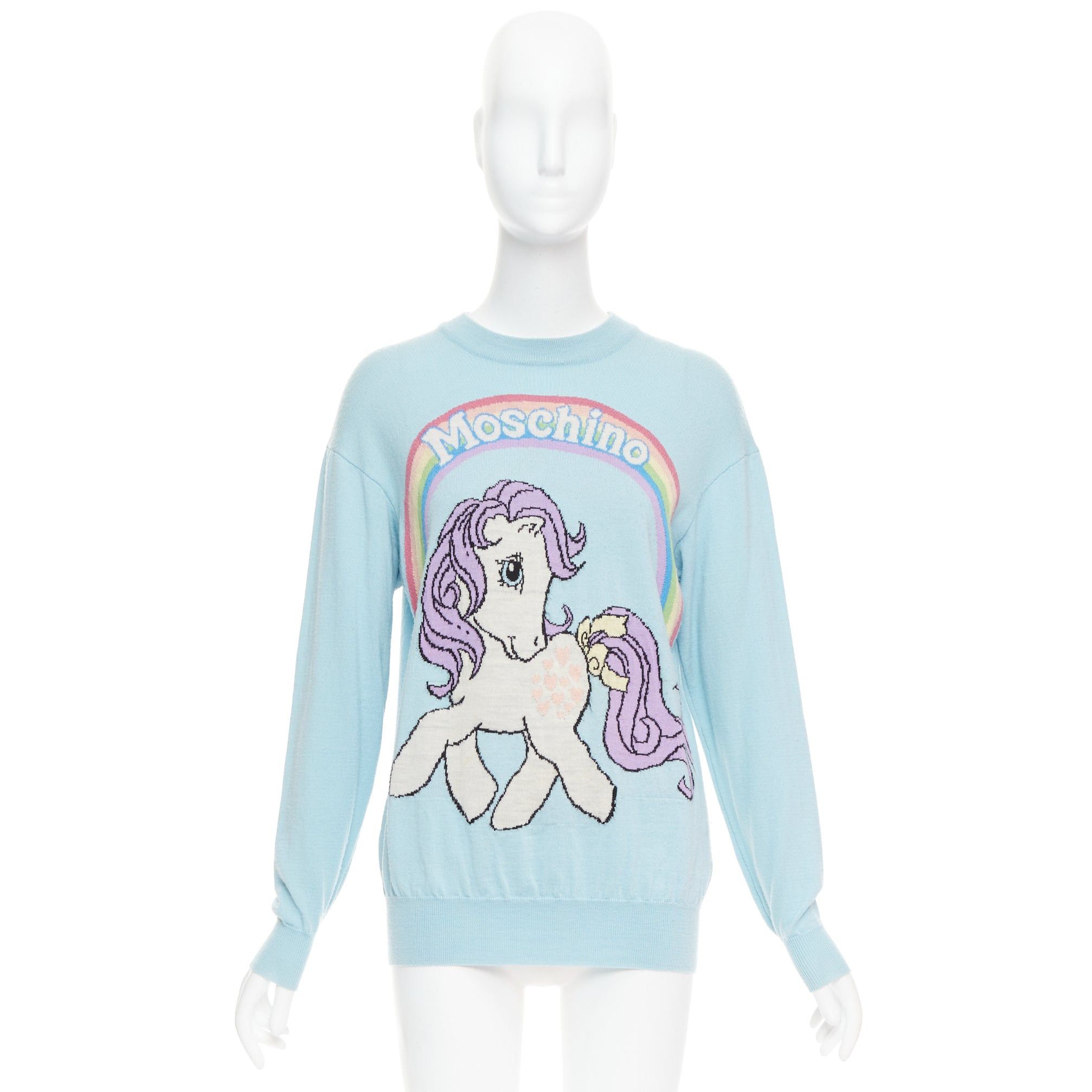 Moschino MOSCHINO Jeremy Scott My Little Pony blue logo rainbow sweater S Size S / US 4 / IT 40 - 9 Thumbnail