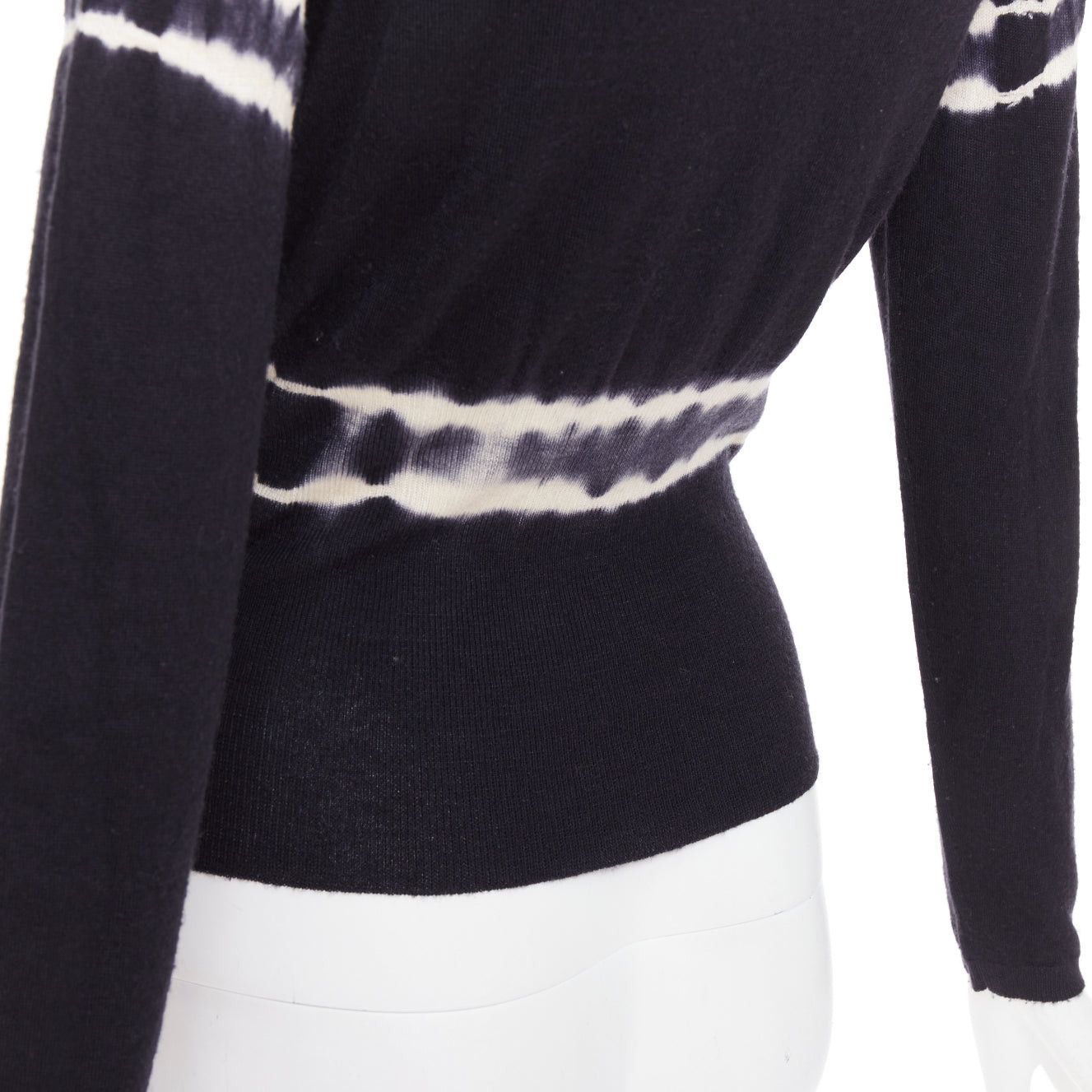 Miu Miu MIU MIU 2013 black cashmere silk tie dye cinched waist pullover sweater IT40 S Size S / US 4 / IT 40 - 7 Thumbnail