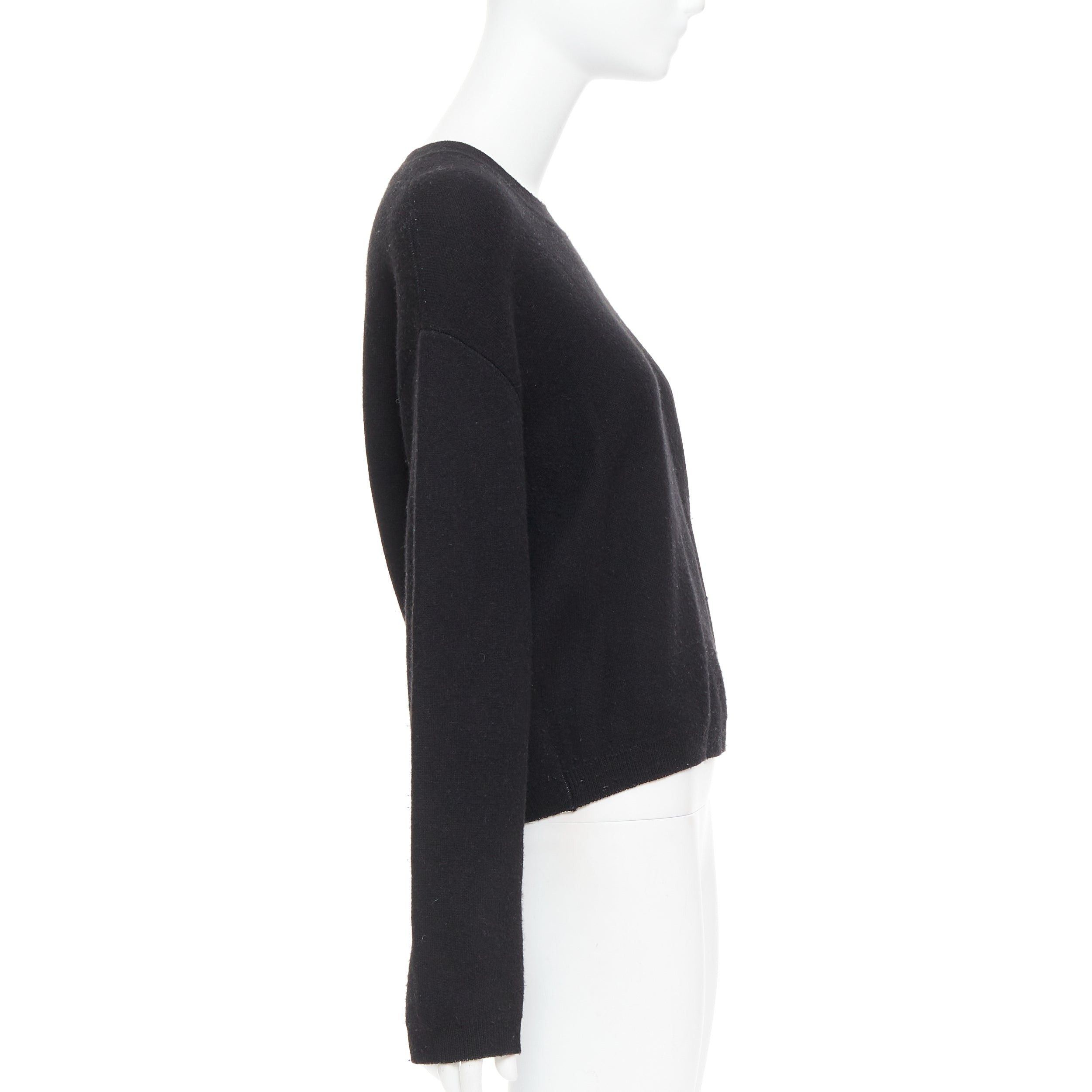 Dior CHRISTIAN DIOR JADIOR 8 black cashmere blend pullover sweater FR36 S Size S / US 4 / IT 40 - 4 Thumbnail