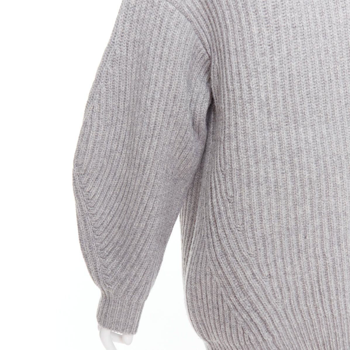 Acne Studios ACNE STUDIOS 2016 Isa grey wool chunky turtleneck ribbed sweater XS Size S / US 4 / IT 40 - 2 Thumbnail