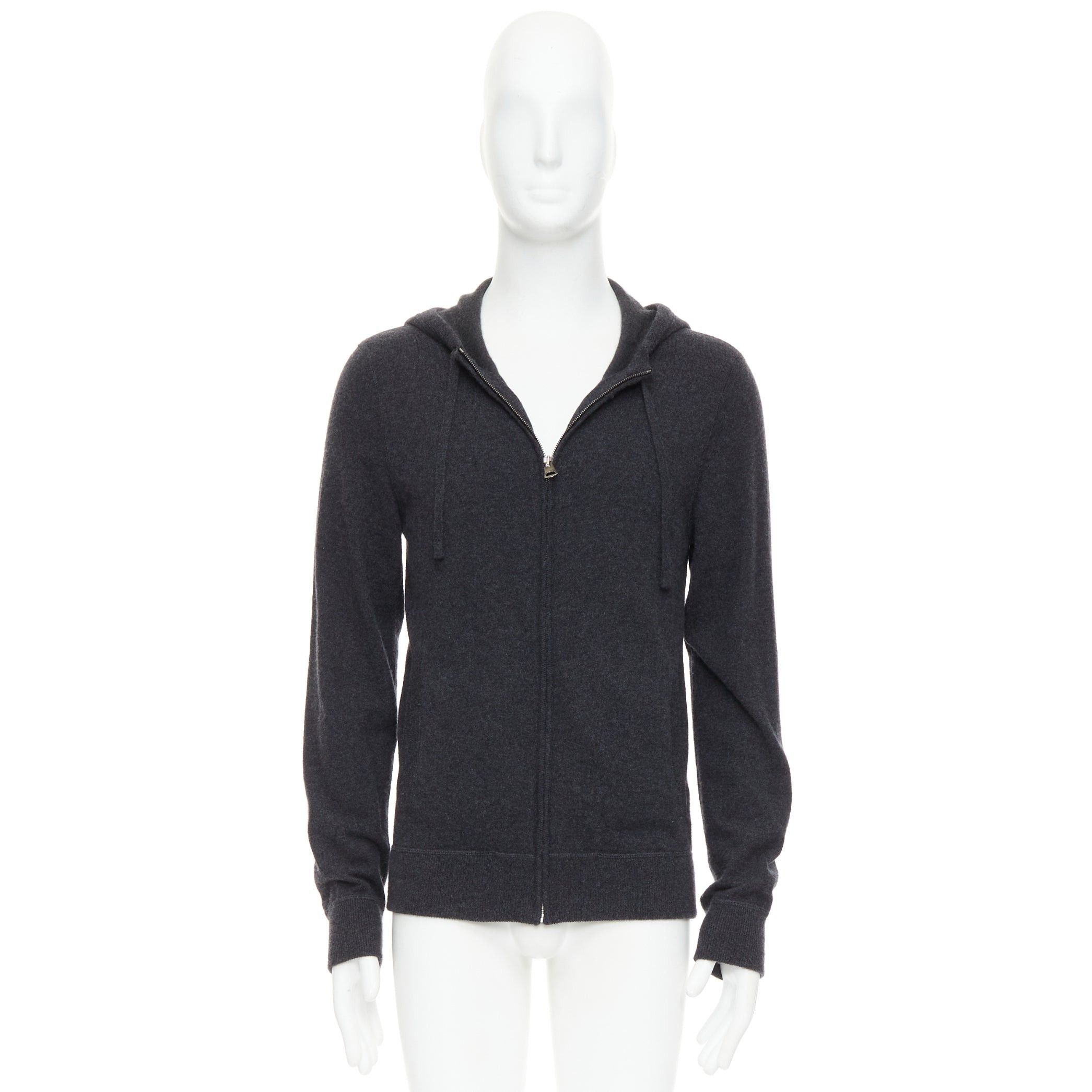 Dolce & Gabbana DOLCE GABBANA 100% cashmere grey silver logo zip hoodie IT48 M Size US M / EU 48-50 / 2 - 10 Thumbnail