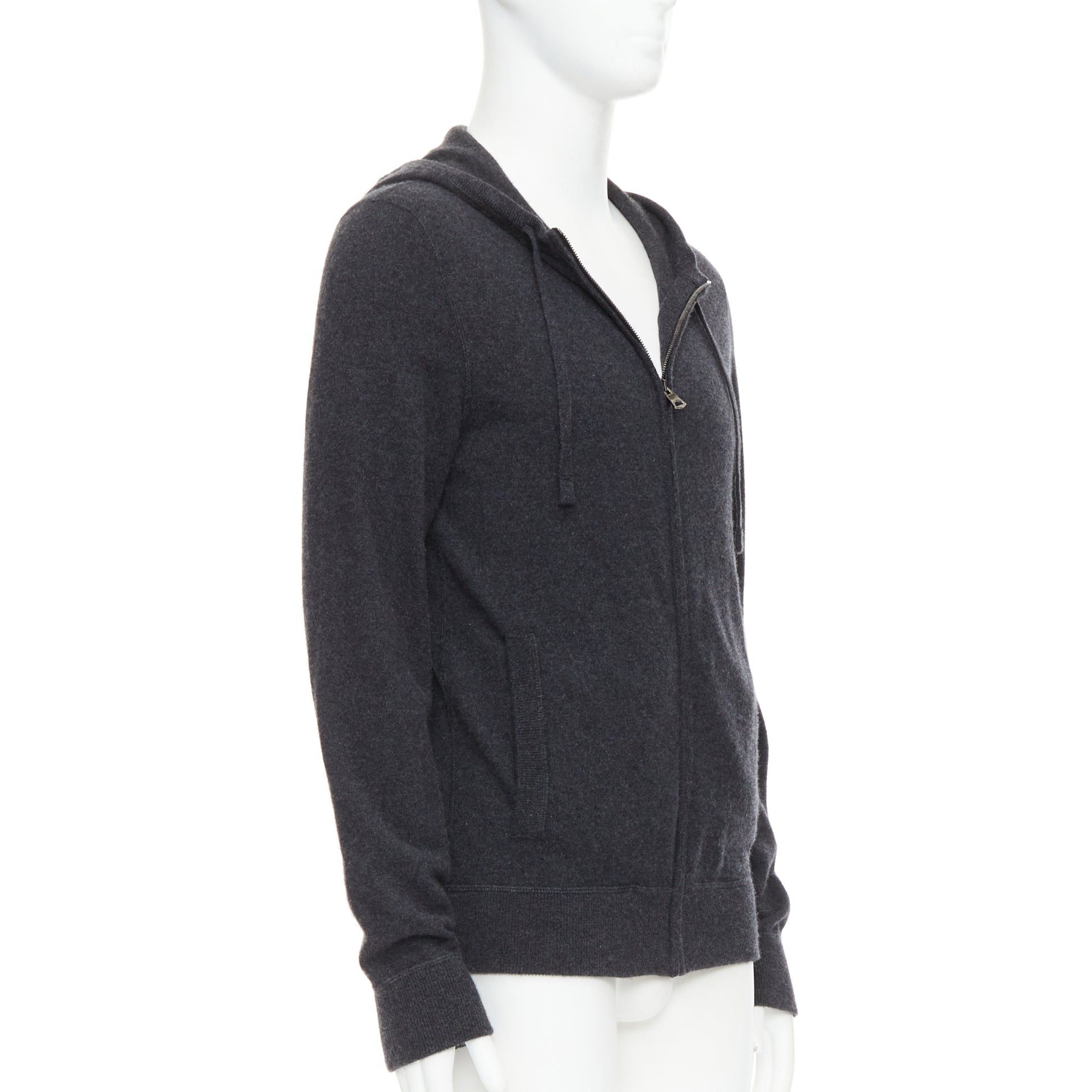 Dolce & Gabbana DOLCE GABBANA 100% cashmere grey silver logo zip hoodie IT48 M Size US M / EU 48-50 / 2 - 4 Thumbnail