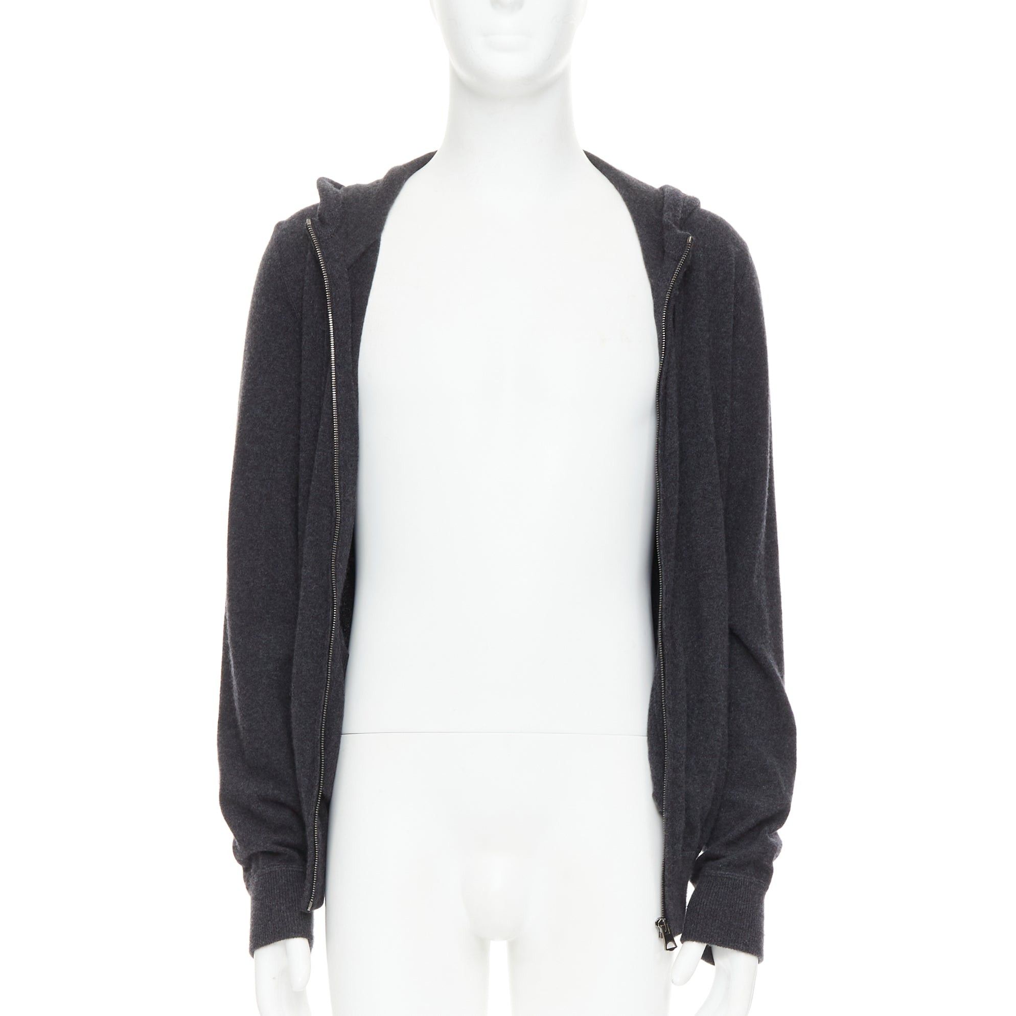 Dolce & Gabbana DOLCE GABBANA 100% cashmere grey silver logo zip hoodie IT48 M Size US M / EU 48-50 / 2 - 3 Thumbnail