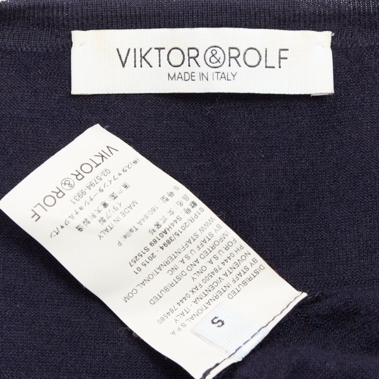 Viktor & Rolf VIKTOR & ROLF navy cashmere silk ruffle sleeves cardigan sweater S Size S / US 4 / IT 40 - 9 Thumbnail