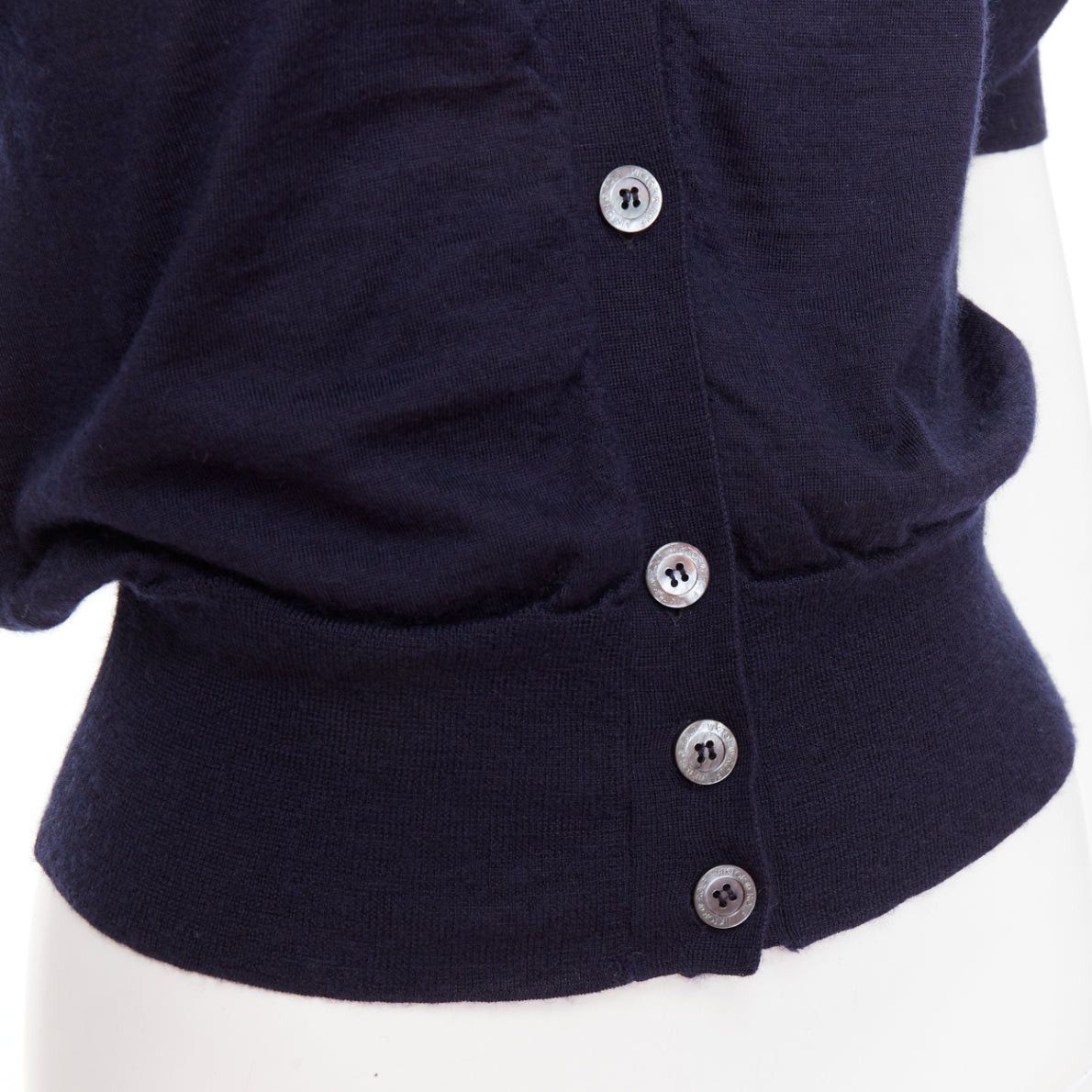 Viktor & Rolf VIKTOR & ROLF navy cashmere silk ruffle sleeves cardigan sweater S Size S / US 4 / IT 40 - 8 Thumbnail