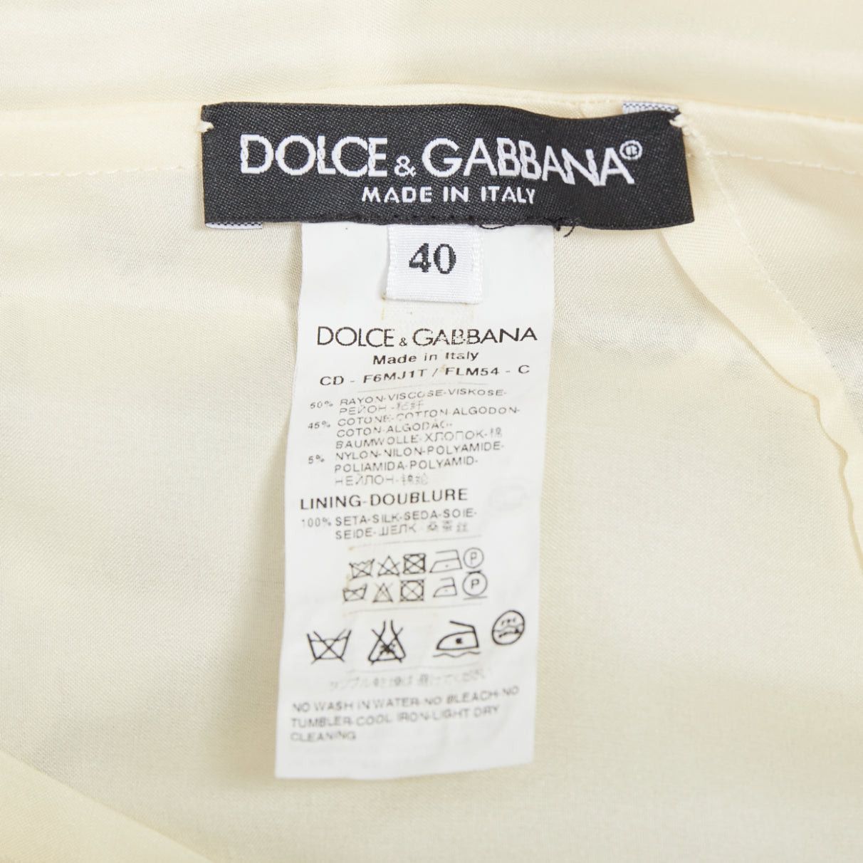 Dolce & Gabbana DOLCE GABBANA cream floral lace short sleeve silk lined dress IT40 S Size S / US 4 / IT 40 - 8 Thumbnail