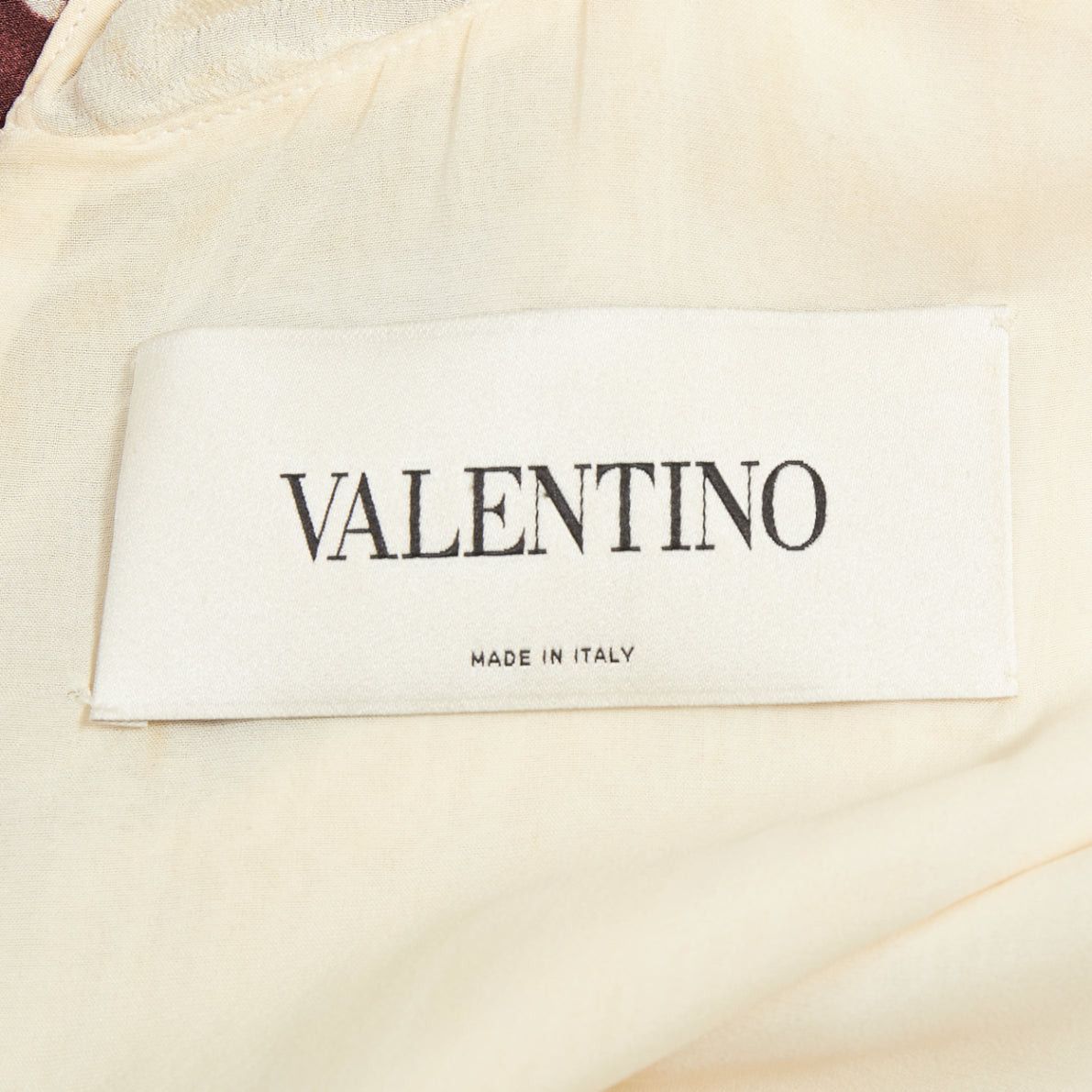 Valentino VALENTINO 2016 Runway cream floral print cape back ruffle sleeve dress Size S / US 4 / IT 40 - 8 Thumbnail