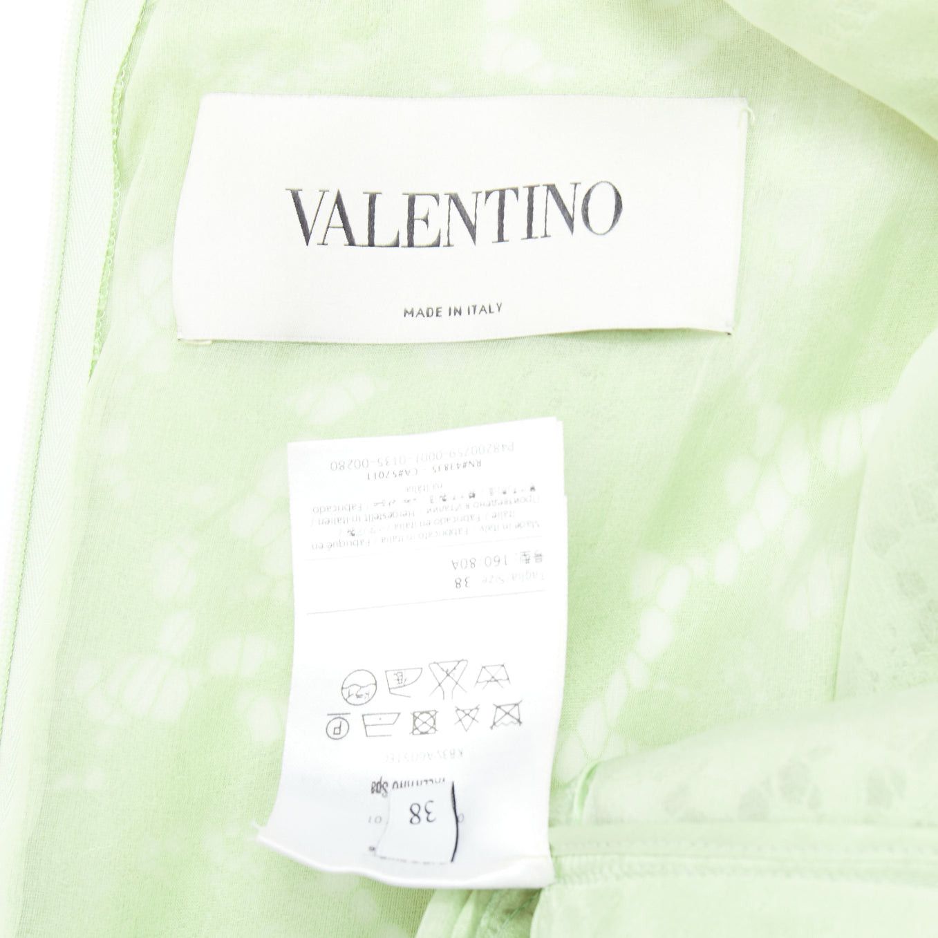 Valentino VALENTINO light green cotton blend lace bodice A line dress IT38 XS Size XS / US 0-2 / IT 36-38 - 8 Thumbnail