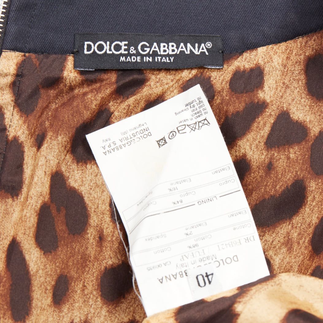 Dolce & Gabbana DOLCE GABBANA black cotton bateau puff sleeves sack dress IT40 S Size S / US 4 / IT 40 - 8 Thumbnail