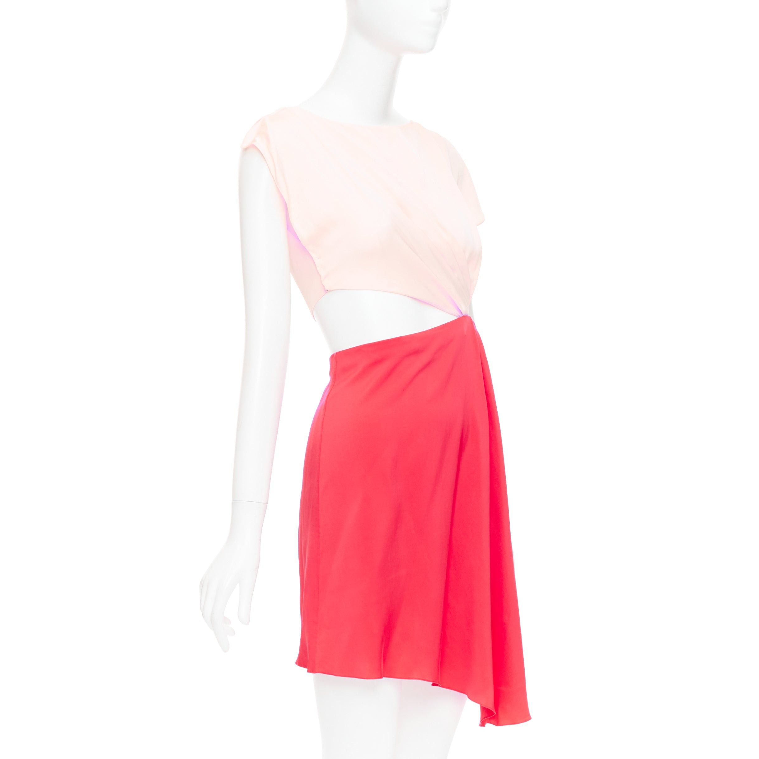 Other VIONNET pink red silk blend bias cut draped asymmetric cut out dress IT38 XS Size M / US 6-8 / IT 42-44 - 3 Thumbnail