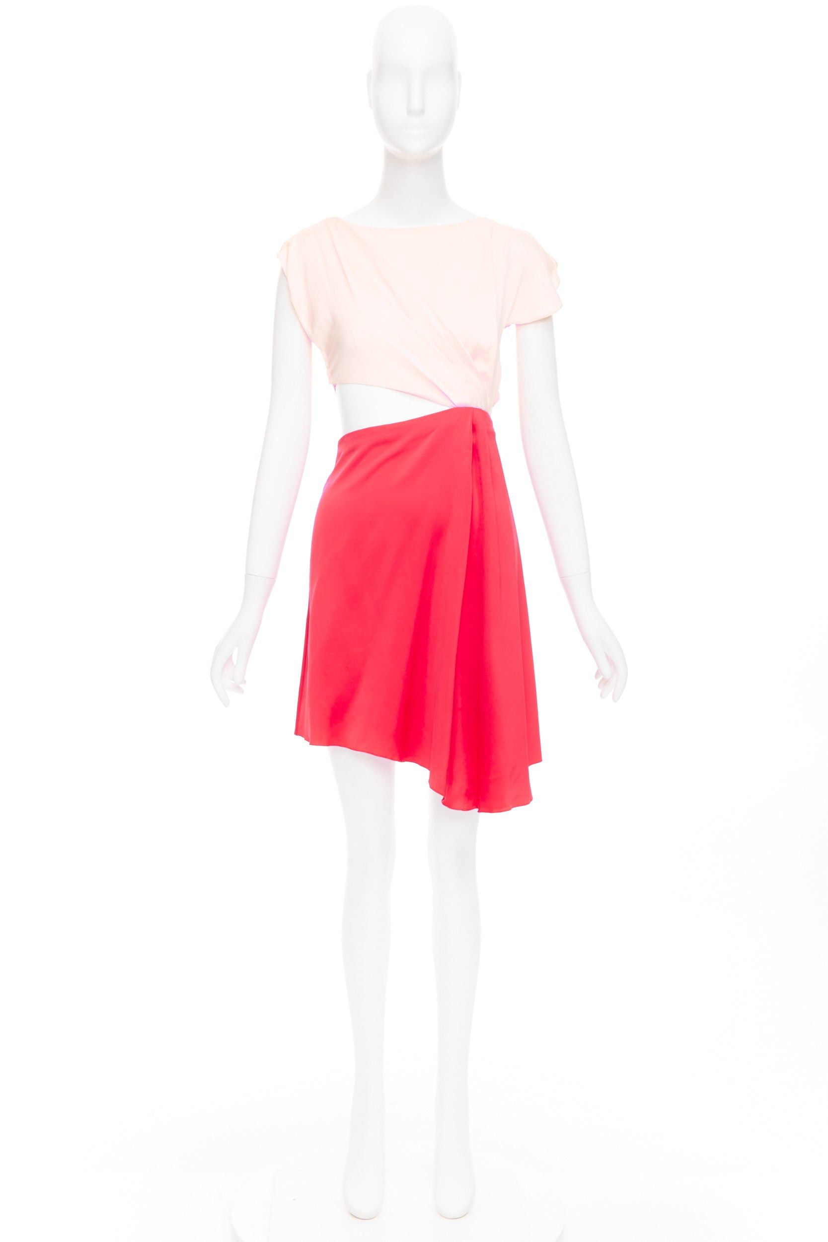 Other VIONNET pink red silk blend bias cut draped asymmetric cut out dress IT38 XS Size M / US 6-8 / IT 42-44 - 9 Thumbnail
