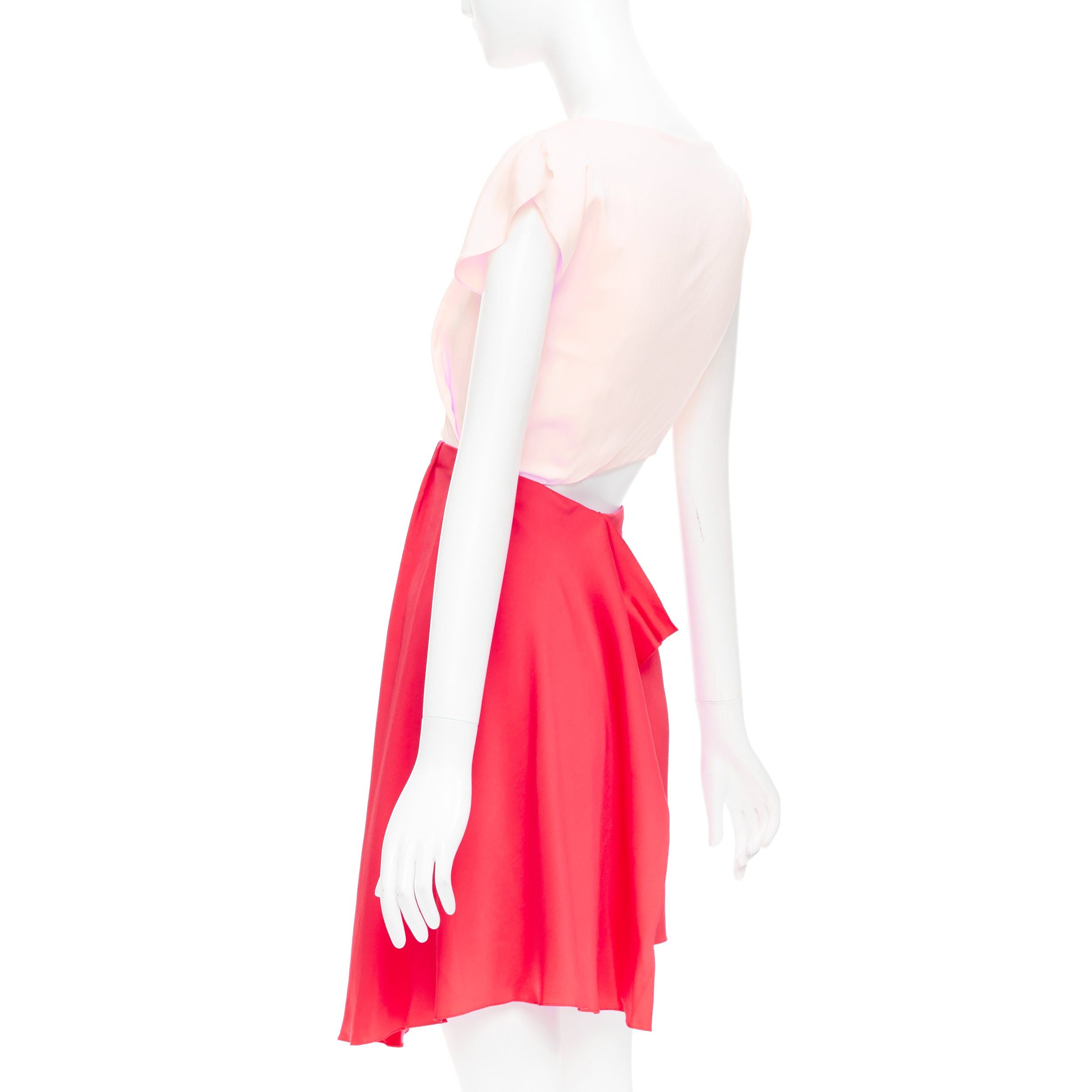 Other VIONNET pink red silk blend bias cut draped asymmetric cut out dress IT38 XS Size M / US 6-8 / IT 42-44 - 6 Thumbnail