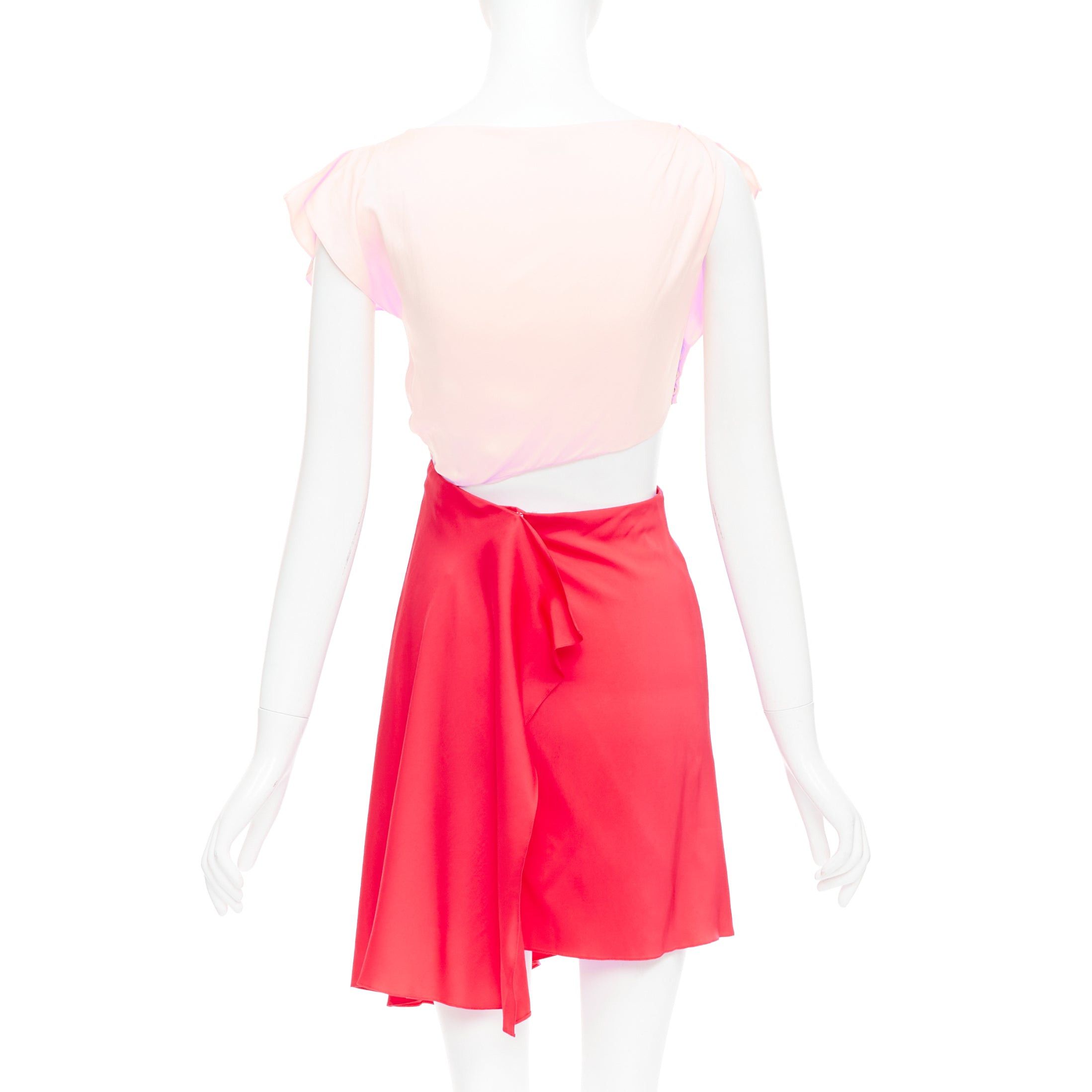Other VIONNET pink red silk blend bias cut draped asymmetric cut out dress IT38 XS Size M / US 6-8 / IT 42-44 - 5 Thumbnail