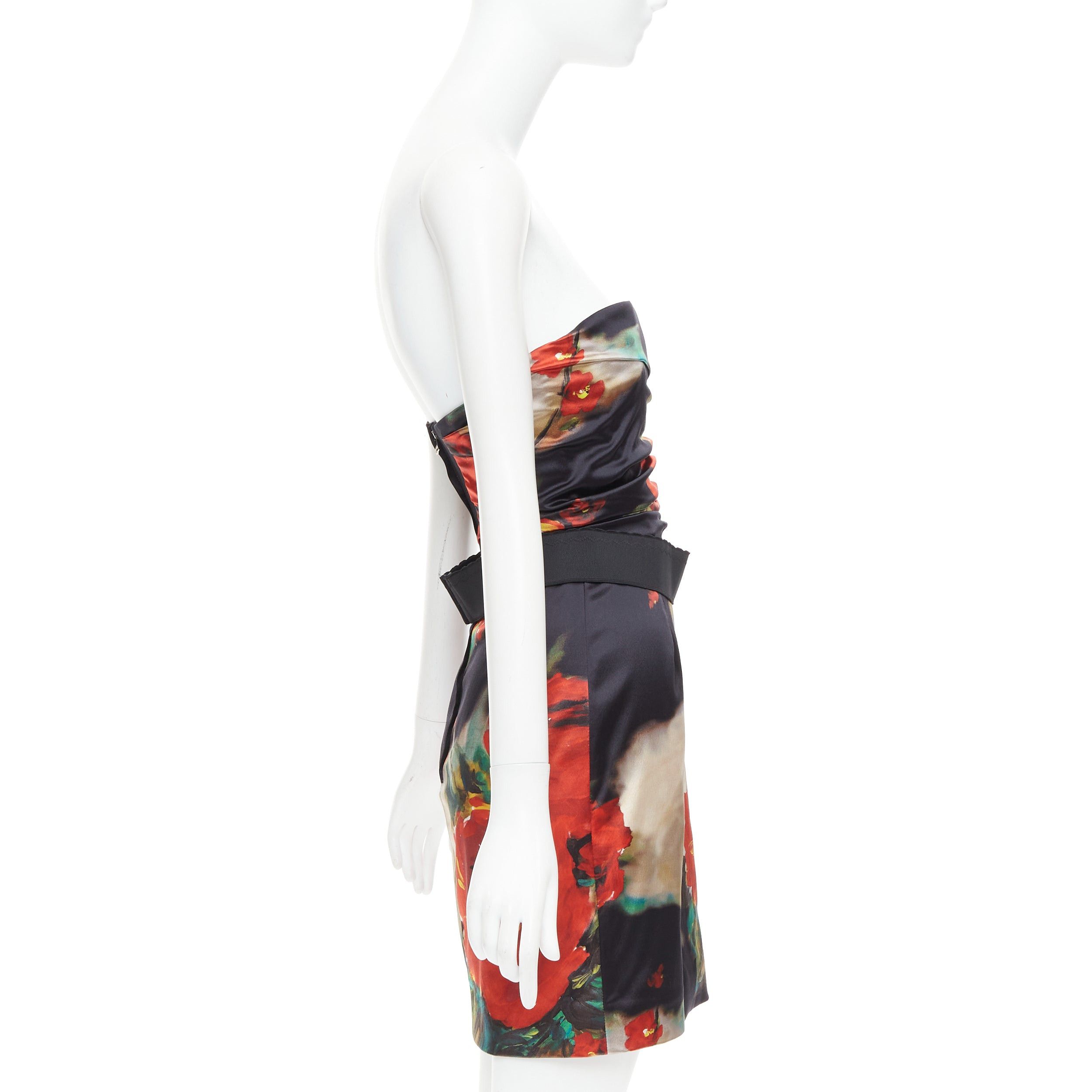 strapless open back dress DOLCE & GABBANA DOLCE & GABBANA Rose bouquet print midi dress – Luisa World
